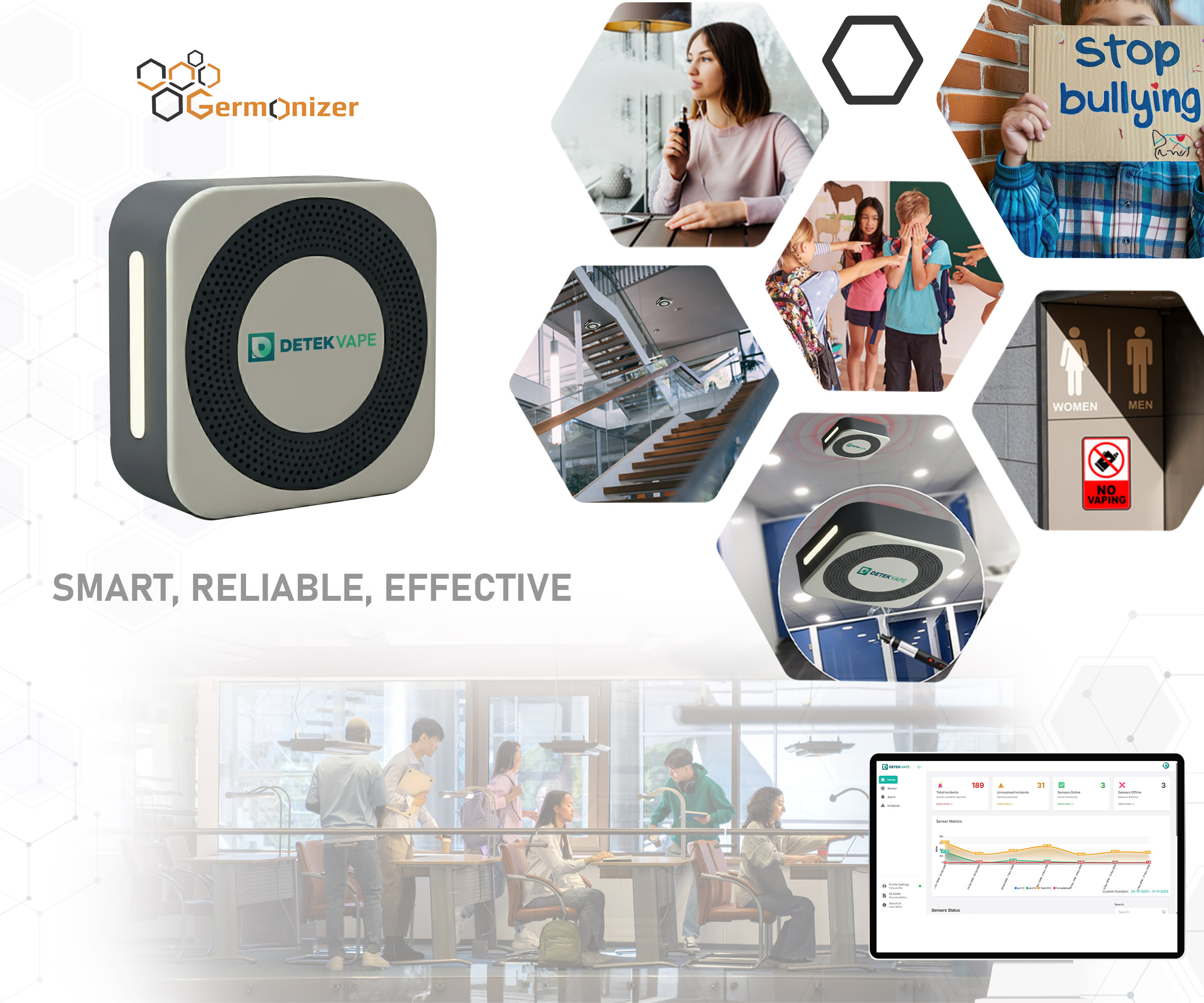 DetekVape Wi-Fi Vape Detector for Singapore Schools & Colleges